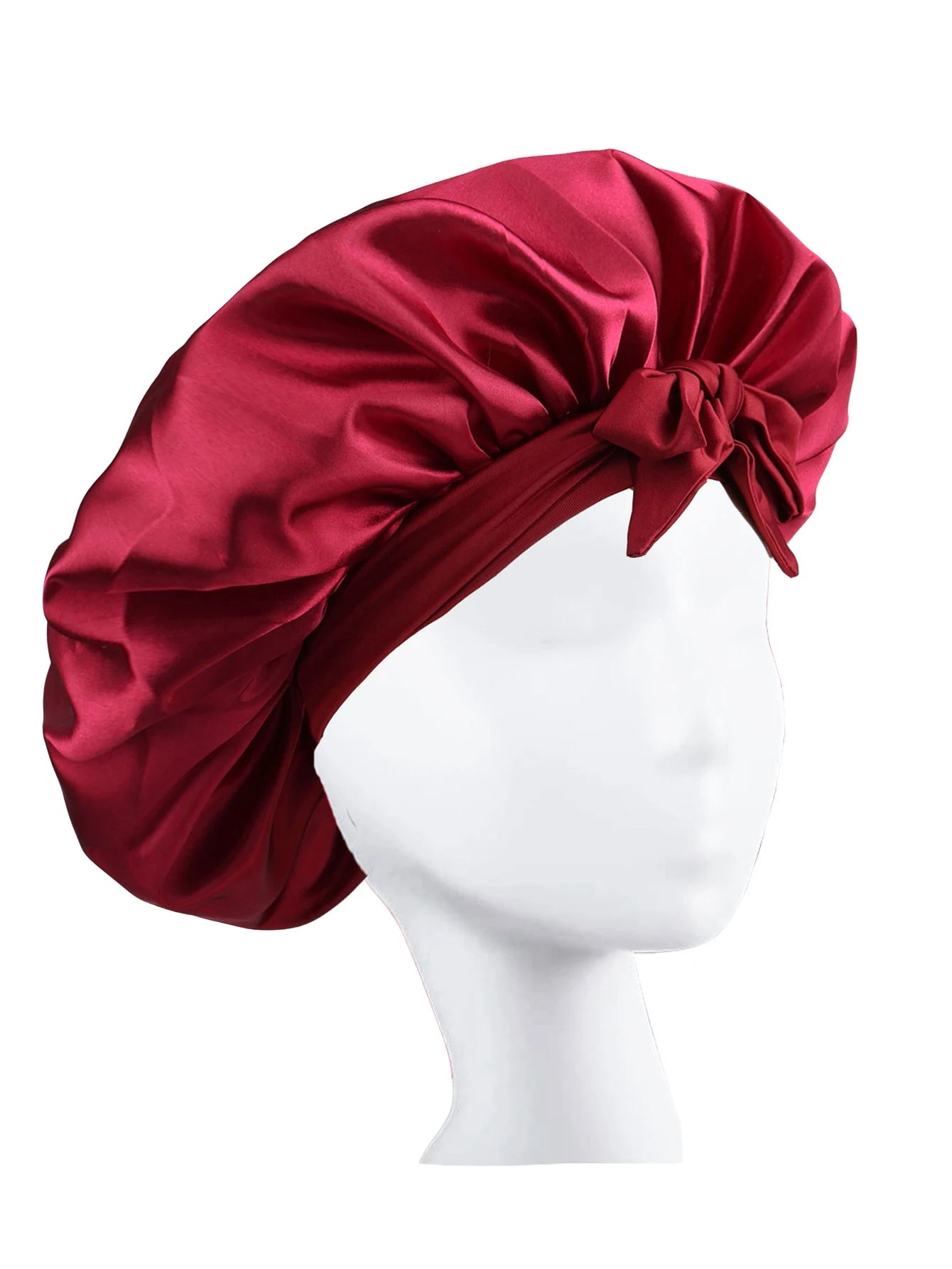 🌙 Adjustable Satin Sleep Bonnet – Soft Silk Hair Wrap with Tie Band 🌙