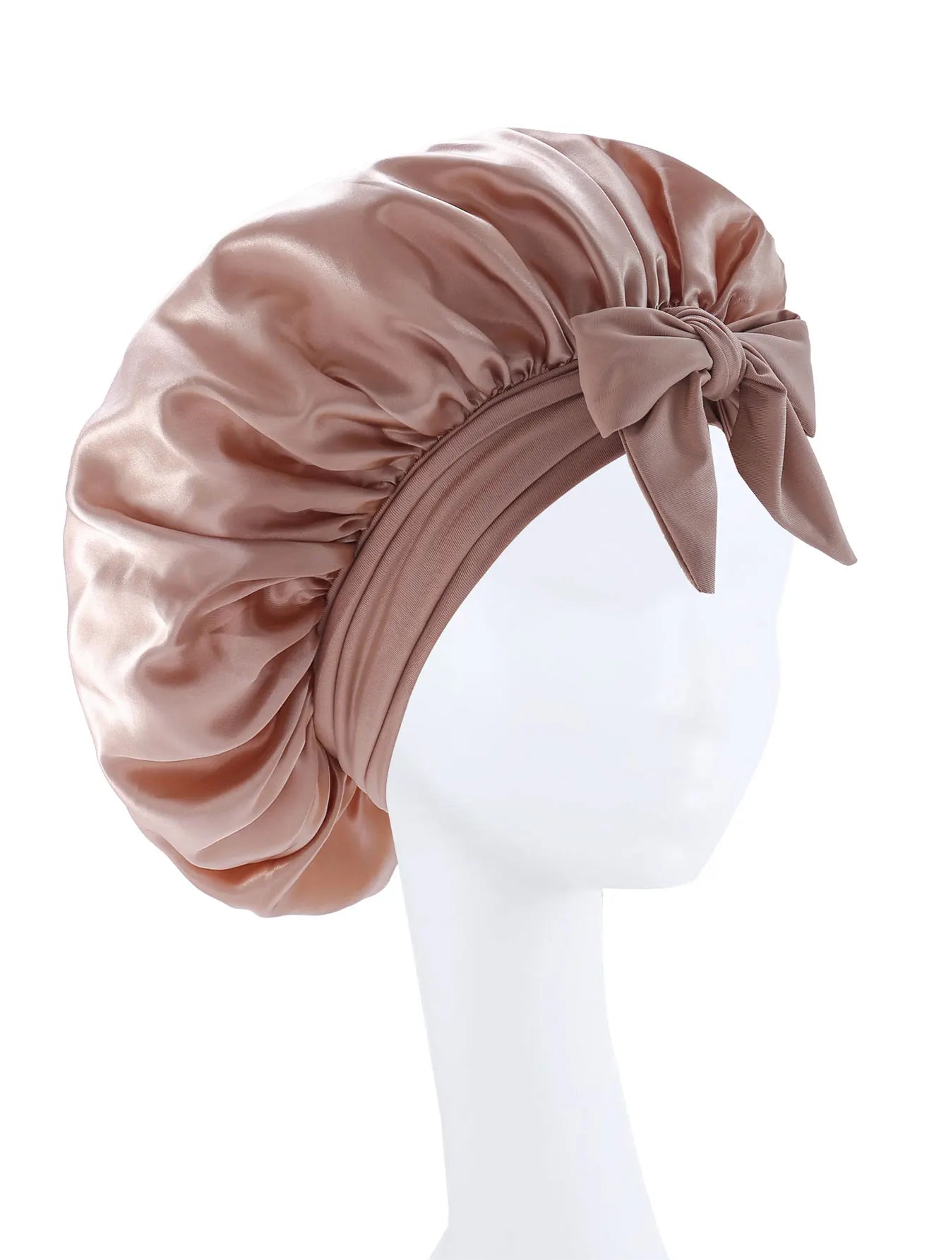 🌙 Adjustable Satin Sleep Bonnet – Soft Silk Hair Wrap with Tie Band 🌙