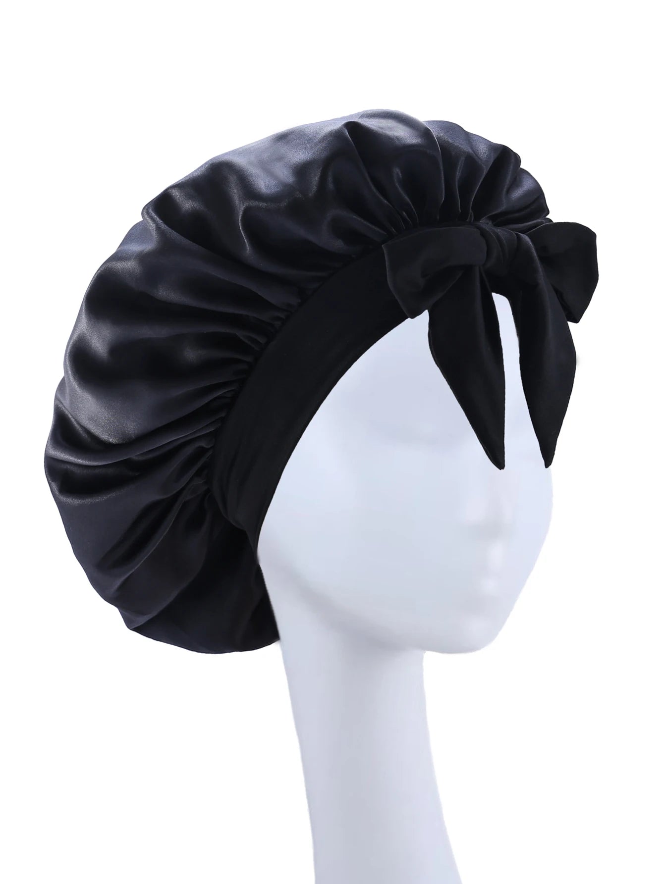 🌙 Adjustable Satin Sleep Bonnet – Soft Silk Hair Wrap with Tie Band 🌙
