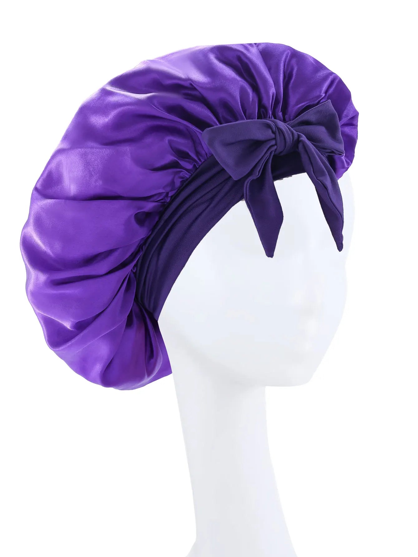 🌙 Adjustable Satin Sleep Bonnet – Soft Silk Hair Wrap with Tie Band 🌙