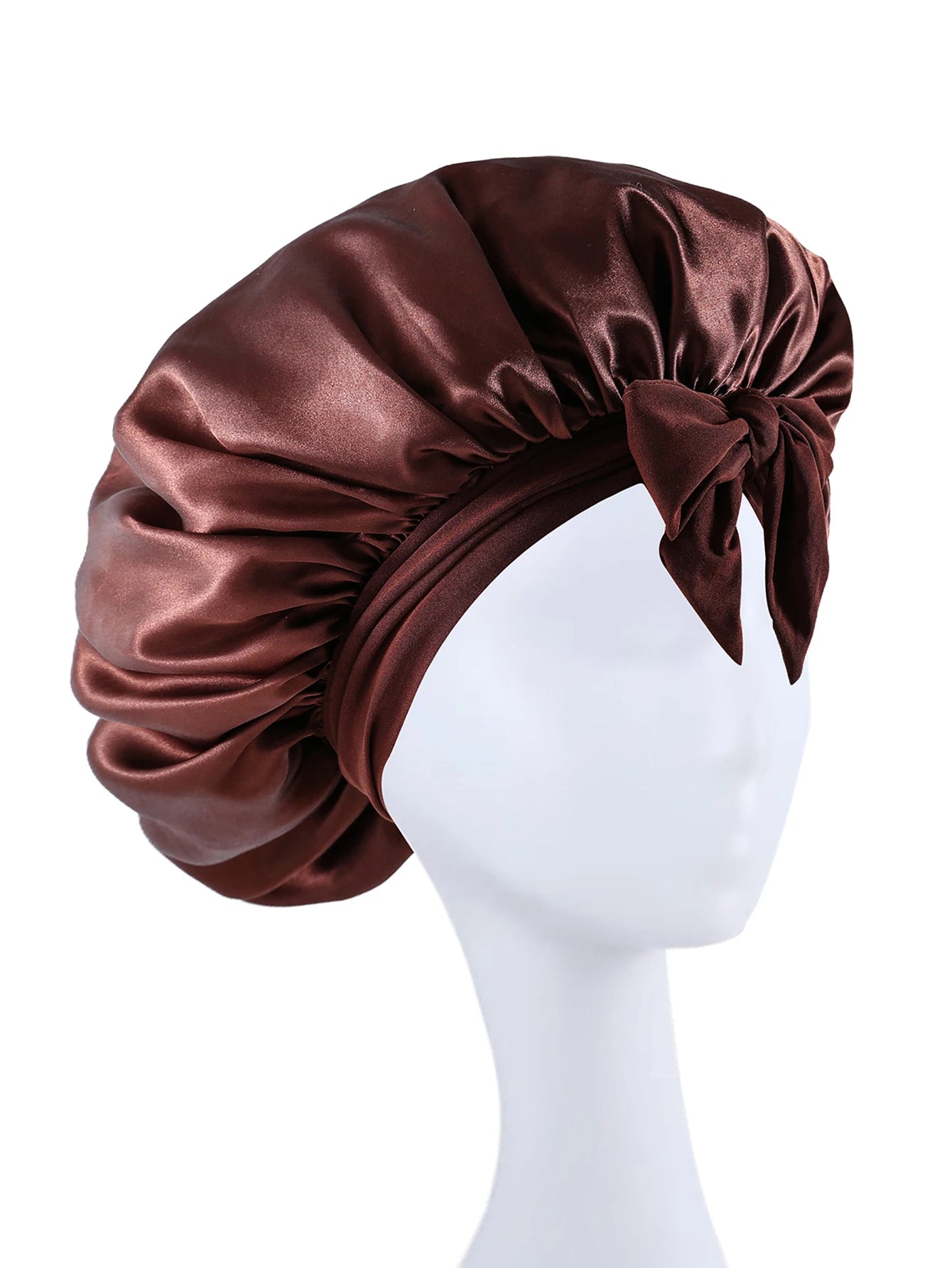 🌙 Adjustable Satin Sleep Bonnet – Soft Silk Hair Wrap with Tie Band 🌙